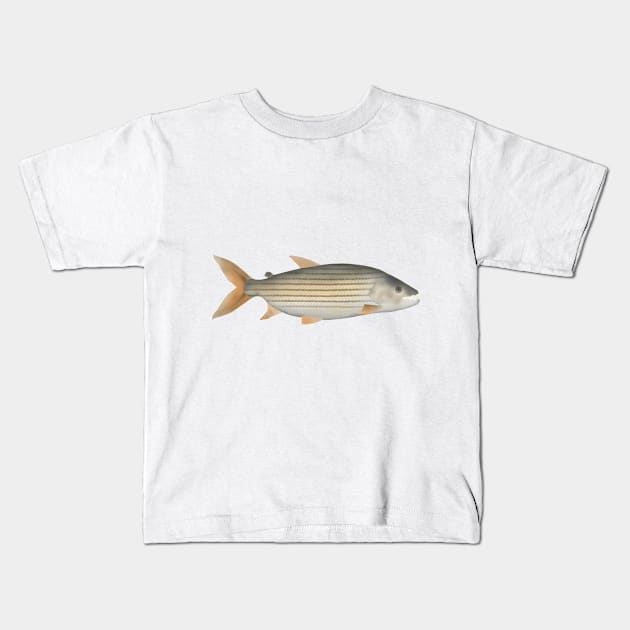 Tiger Fish Kids T-Shirt by FishFolkArt